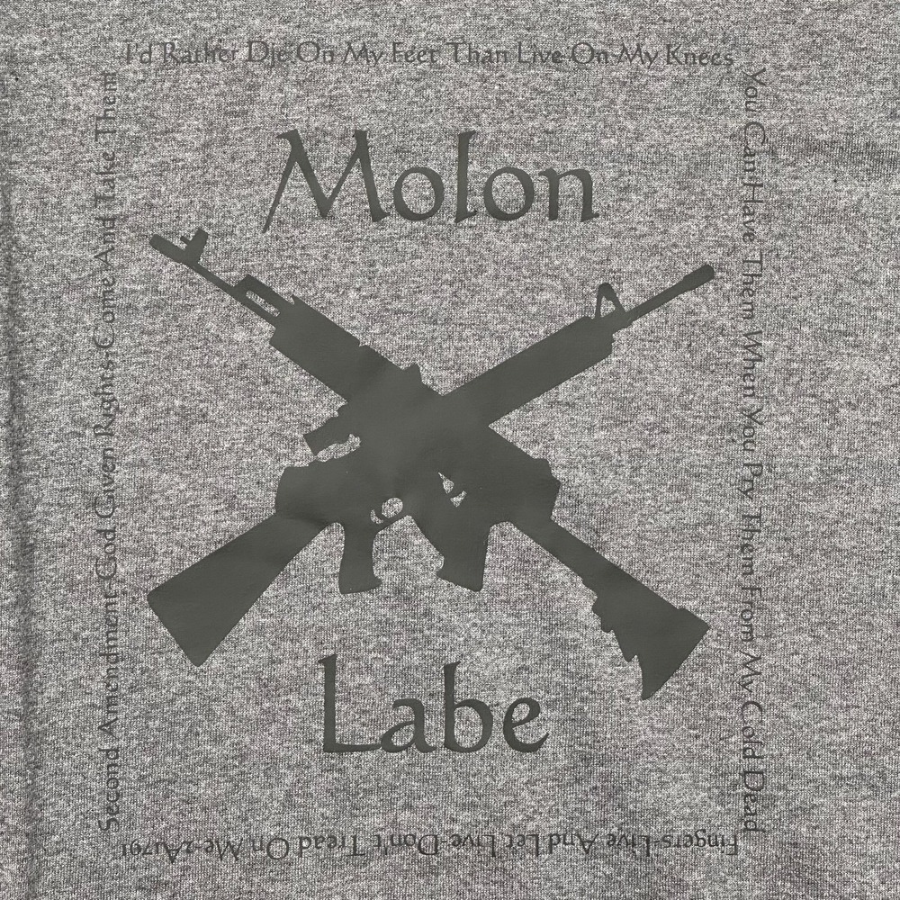 Molon Labe - Second Amendment -‎ 2A - Graphic T-shirt - Size Large - Unisex